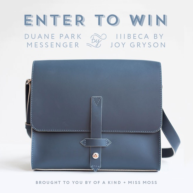 Enter to win this leather messenger bag by Joy Gryson!