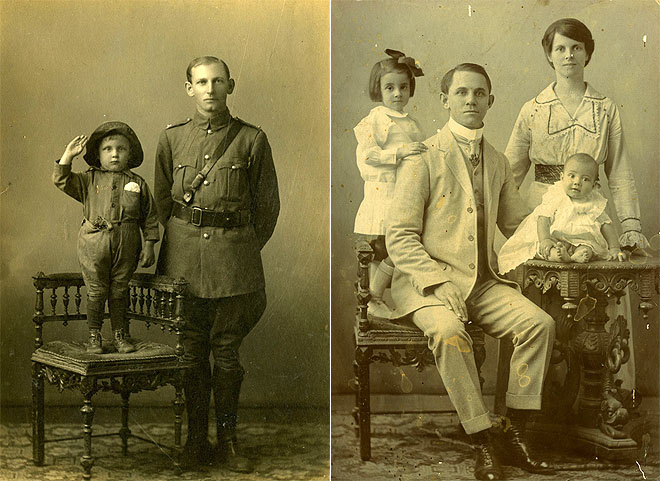 war & family portraits