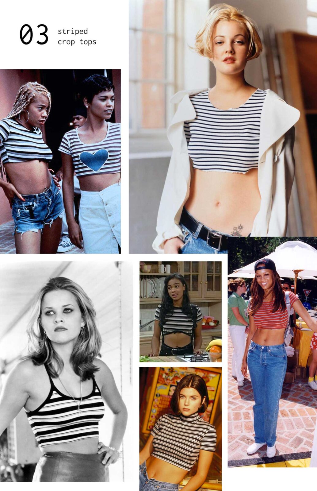 90s fashion collage