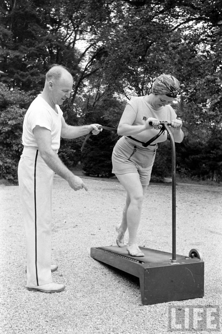 Great vintage photos from a 1930s weight loss and exercise farm.