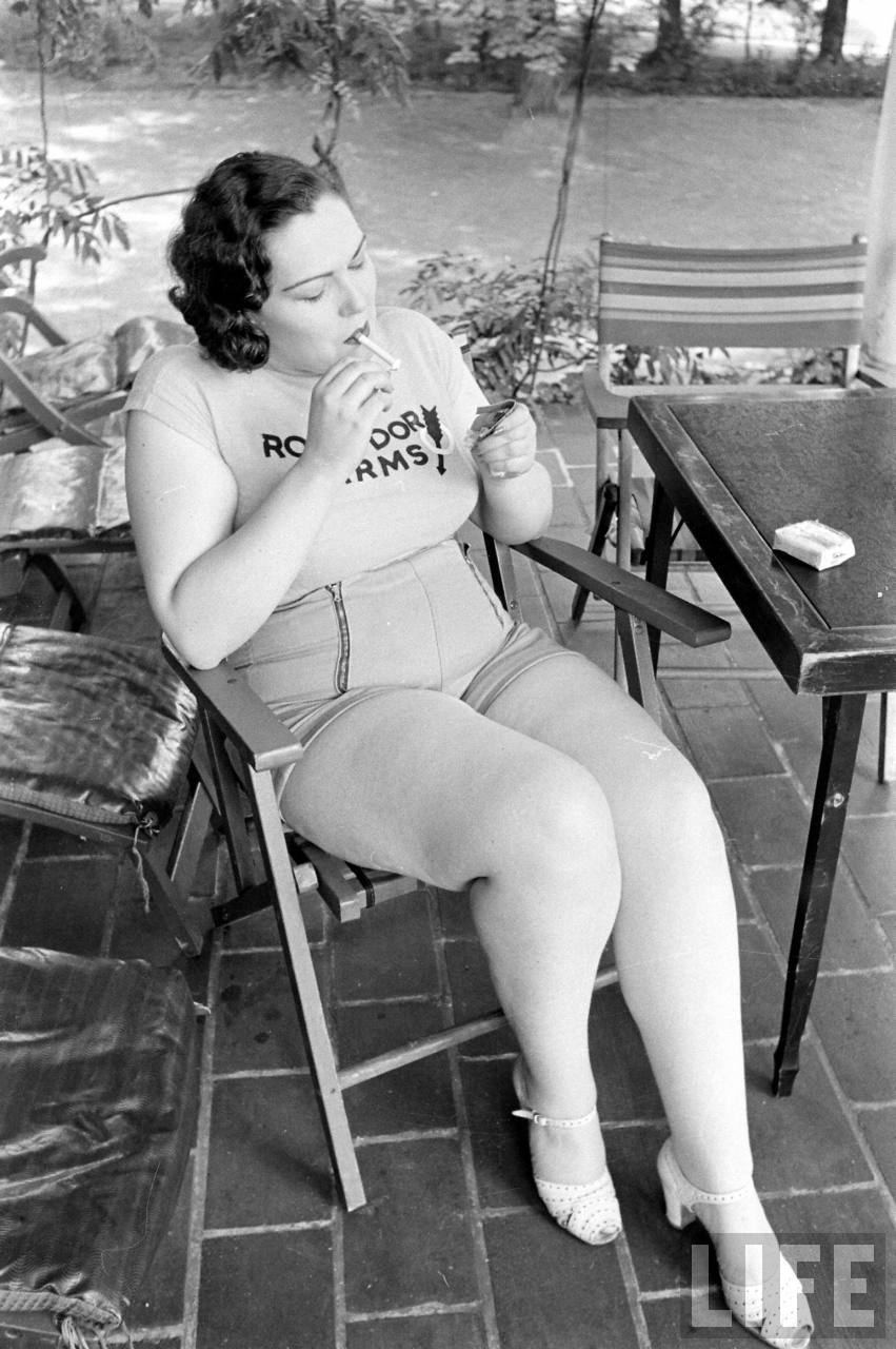 Great vintage photos from a 1930s weight loss and exercise farm.