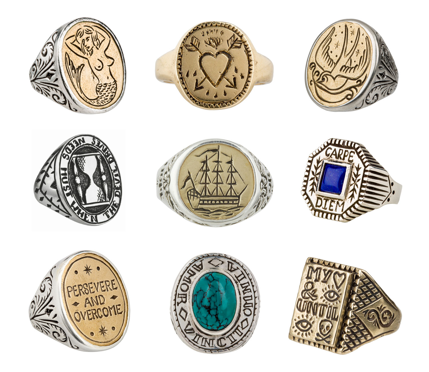 Signet rings by LHN Jewelry