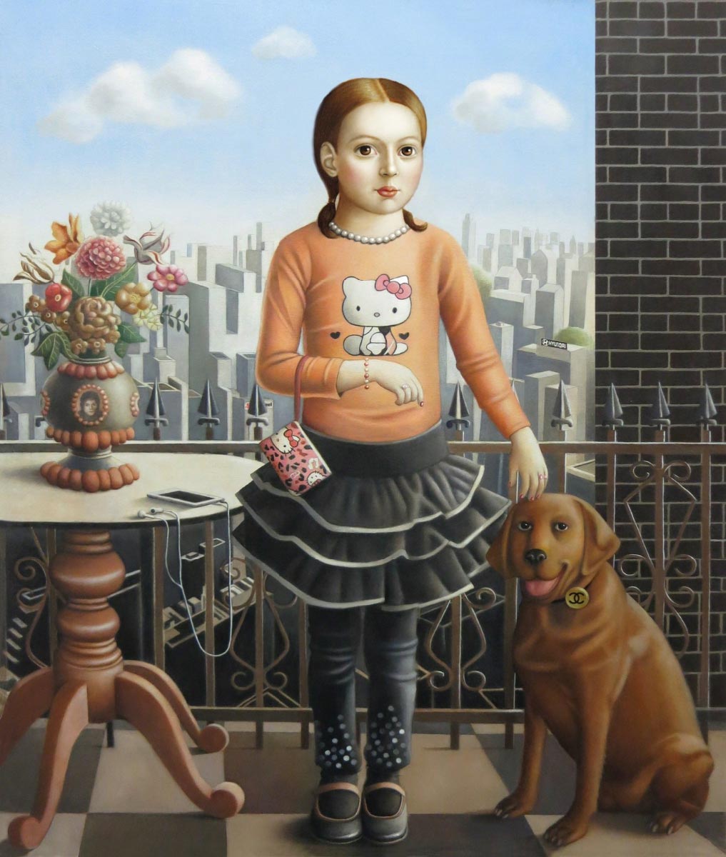 AMY HILL, Girl with Dog