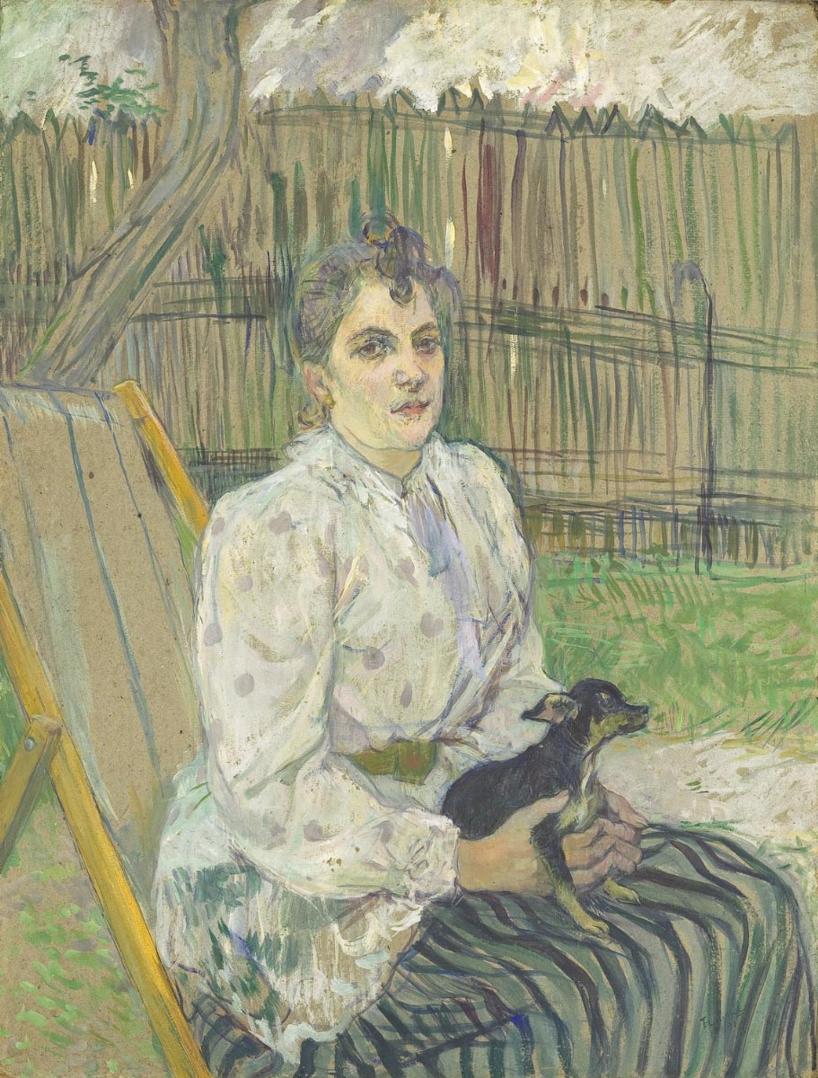 HENRI DE TOULOUSE-LAUTREC, Lady with a Dog, 1891